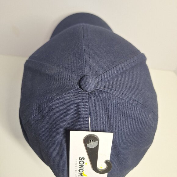 Cool Cat Lady Sonoma Womens Adjustable Baseball Cap Navy Embroidered 100% Cotton - Picture 7 of 9